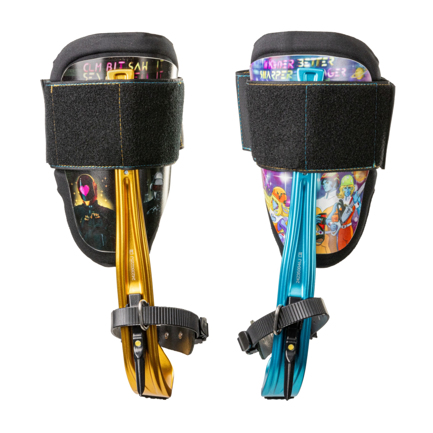 Steigeisen Distel x Arbfiction Alu Plus mit Ratschenschnallen, Dornen kurz