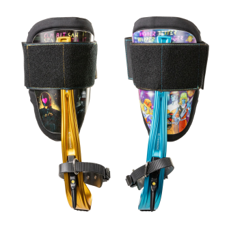 Steigeisen Distel x Arbfiction Alu Plus mit Ratschenschnallen, Dornen kurz