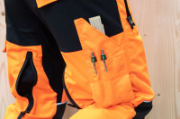 Schnittschutzhose SAMOURAI HV, orange/schwarz, M, regular