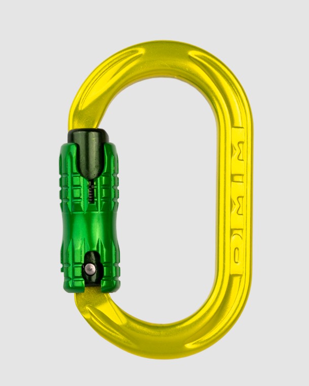 Materialkarabiner XSRE Locksafe gelb/grün
