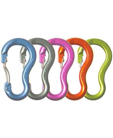 Materialkarabiner Wave blau