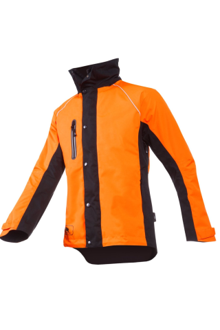 Regenjacke Keiu, orange-schwarz, Gr. 2XL