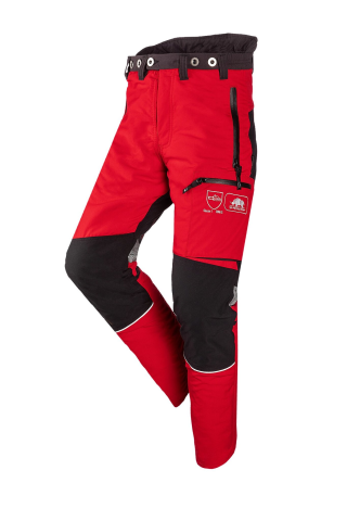 Schnittschutzhose Innovation, rot/grau, Gr. L 