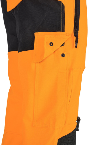 Kletterhose EN ISO 20471 HV, orange-schwarz, Regular, Gr. M