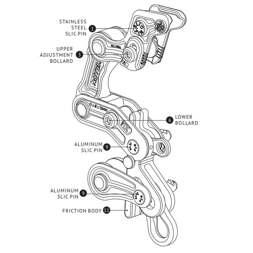 Ersatzteil Rope Runner Pro Upper Adjustment Bollard