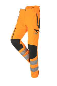 Kletterhose EN ISO 20471 HV, orange-schwarz, Regular, Gr. 2XL