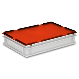 Scharnierdeckel rot zu Kiste RAKO 600 x 400 mm