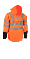 Regenjacke Technical Vent High-Viz, orange schwarz, S