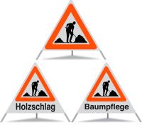 Warnfaltsignal Ersatzh&amp;#252;lle 90cm kombi, R1 reflektierend 1)Baumpfl. 2)Holzschl. 3)ohne Aufschr.