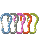 Materialkarabiner Wave blau 