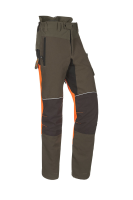 Schnittschutzhose Samourai, kakigr&#252;n/orange, Regular, Gr. M 