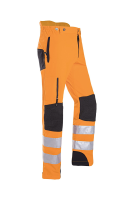 Kletterhose EN ISO 20471 HV, orange-schwarz, Regular, Gr. S